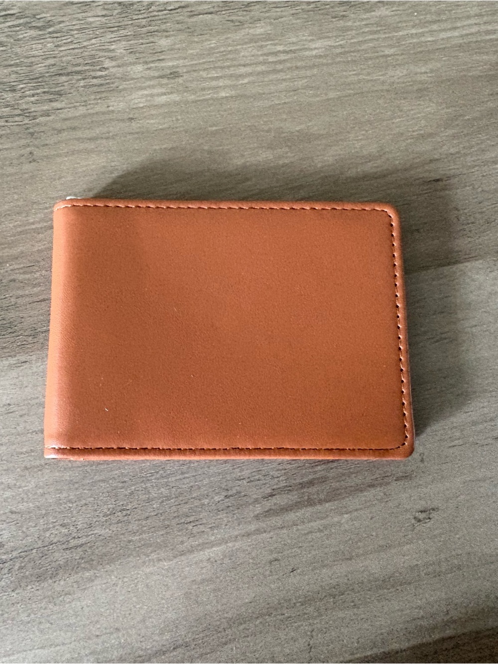 Men’s Brown Slim Minimalist Wallet Money Clip RFID Style Card Holder